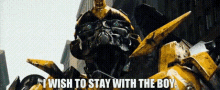 Transformers Bumblebee GIF - Transformers Bumblebee I Wish To Stay With The Boy GIFs