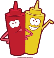Ketchup Mustard Sticker - Ketchup Mustard Brucedog Stickers
