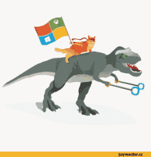 Ninja Cat Microsoft GIF - Ninja Cat Microsoft Dinosaur GIFs