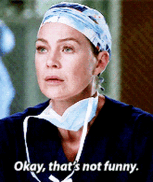 Greys Anatomy Meredith Grey GIF - Greys Anatomy Meredith Grey Okay Thats Not Funny GIFs