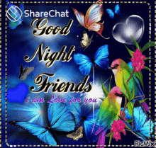 good night friends i am love for you good night greetings sharechat