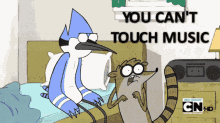 Regular Show Mordecai And Rigby GIF - Regular Show Mordecai And Rigby You Can Not Touch Music But The Music Can Touch You GIFs