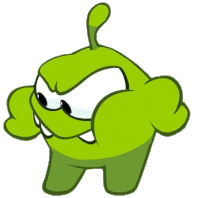 Pout Om Nom Sticker - Pout Om Nom Cut The Rope Stickers