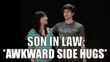 Son In Law: Awkward Side Hugs GIF - Son In Law Mother In Law Awkward Side Hug GIFs