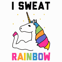 Sweat Unicorn GIF - Sweat Unicorn Rainbow GIFs