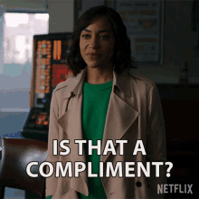 Is That A Compliment Megan Pierce GIF - Is That A Compliment Megan Pierce Cush Jumbo GIFs