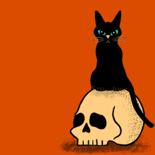 Dont Furget To Vote Early Black Cat GIF - Dont Furget To Vote Early Black Cat Skull GIFs
