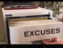 Excuses Files GIF - Excuses Files Cabinet GIFs