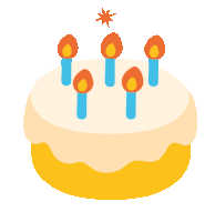 Birthday Cake With Slices Sticker - The Blobs Live On Birthday Cake Candles Stickers