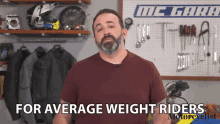 for average weight riders justin dawes motorcyclist mc garages average weight rider