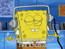 Spongebob Squarepants Head Phones GIF - Spongebob Squarepants Spongebob Head Phones GIFs