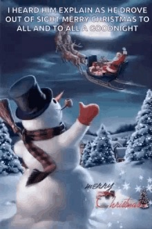 snow man wave snow day santa merry christmas