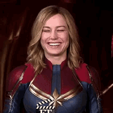Laughing Captain Marvel GIF - Laughing Captain Marvel GIFs