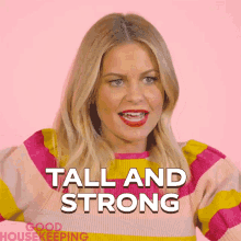 Tall And Strong Candace Cameron GIF - Tall And Strong Candace Cameron Good Housekeeping GIFs