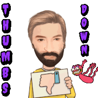 Thumbs Down Sticker - Thumbs Down Two Stickers