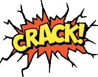Comic Text Crack Sticker - Comic Text Crack Stickers
