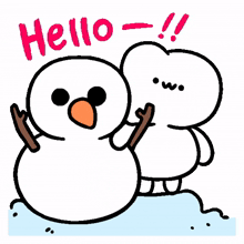 i%27m here greet snowy greetings say hi