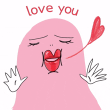 cute jelly pink love heart