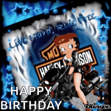 Happy Birthday Harley Davidson GIF - Happy Birthday Harley Davidson Betty Boop GIFs
