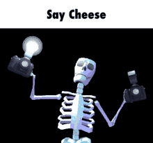 Say Cheese Skeleton GIF - Say Cheese Skeleton Dance GIFs