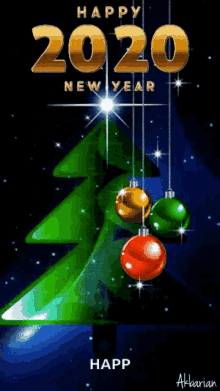 Happy New Year Greeting GIF - Happy New Year Greeting Christmas Tree GIFs