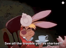 Alice In Wonderland Disney GIF - Alice In Wonderland Disney March Hare GIFs