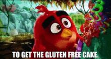 The Angry Birds Movie Red GIF - The Angry Birds Movie Red To Get The Gluten Free Cake GIFs