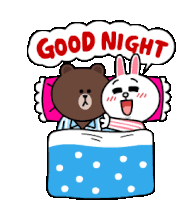Brown And Cony Love Sticker - Brown And Cony Love Hug Stickers