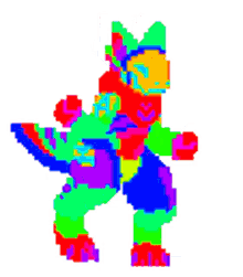 protogen dance low res pixel rainbow