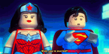 Superman Wonder Woman GIF - Superman Wonder Woman Wait Youre Married GIFs