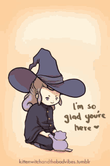 Kitten Witch Glad Youre Here GIF - Kitten Witch Glad Youre Here GIFs