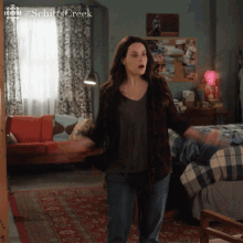 What Took You So Long Emily Hampshire GIF - What Took You So Long Emily Hampshire Stevie GIFs