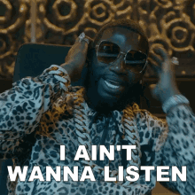I Aint Wanna Listen Gucci Mane GIF - I Aint Wanna Listen Gucci Mane Dboy Style Song GIFs