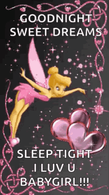 Sweet Dreams Tinker Bell GIF - Sweet Dreams Tinker Bell Goodnight GIFs