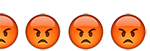 Angry Emoji Sticker - Angry Emoji Emotional Stickers