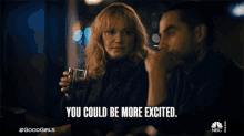 You Could Be More Excited Christina Hendricks GIF - You Could Be More Excited Christina Hendricks Manny Montana GIFs