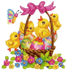 Chicks Happy Easter GIF - Chicks Happy Easter Easter Basket GIFs