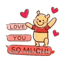 Winnie The Pooh I Love You GIF - Winnie The Pooh I Love You Special Friend GIFs