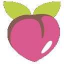Blob Peach Sticker - Blob Peach Fruit Stickers