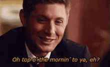 Dean Good Morning GIF - Dean Good Morning Supernatural GIFs