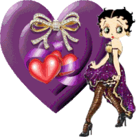 Betty Boop Heart Sticker - Betty Boop Heart Love Stickers
