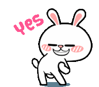Bunny Yes Sticker - Bunny Yes Stickers