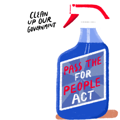 Clean Up Our Government Pass The For People Act Sticker - Clean Up Our Government Pass The For People Act Windex Stickers
