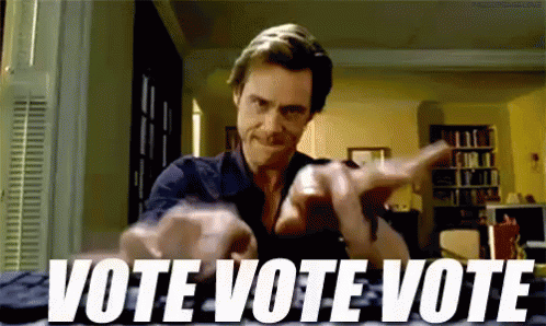 Vote Vote Vote GIF - Vote Jim Carrey Type GIFs