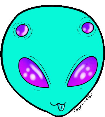 Alien Blink Sticker - Alien Blink Wink Stickers