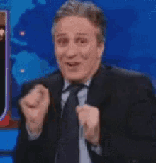 Jon Stewart Excited GIF - Jon Stewart Excited Clapping GIFs