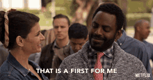 That Is A First For Me Baron Vaughn GIF - That Is A First For Me Baron Vaughn Nwabudike Bergstein GIFs