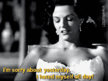 Sorry About Yesterday I Hated Myself All Day Jane Russell GIF - Sorry About Yesterday I Hated Myself All Day Jane Russell Lenore Brent GIFs