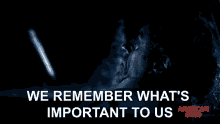 We Remember Whats Important To Us Mr Wednesday GIF - We Remember Whats Important To Us Mr Wednesday American Gods GIFs