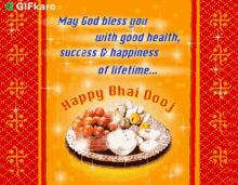 May God Bless You With Good Health Success And Happiness Gifkaro GIF - May God Bless You With Good Health Success And Happiness Gifkaro Happy Bhaidooj GIFs